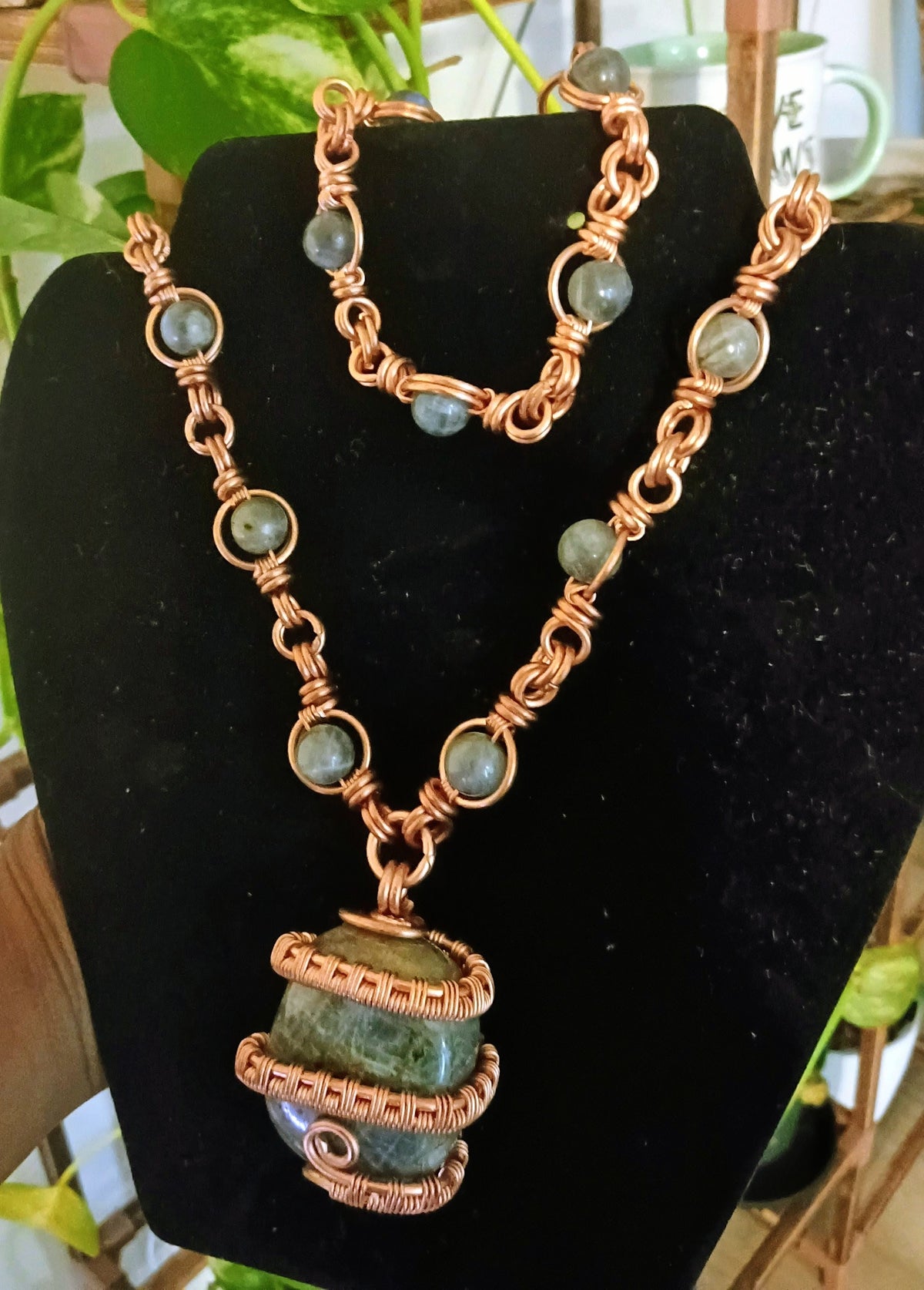 Copper-Wrapped Labradorite Bundle
